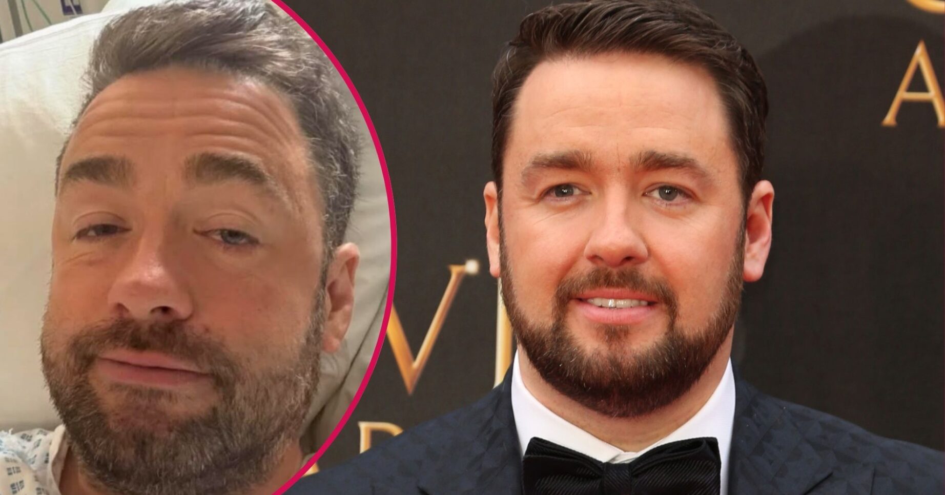 Jason Manford looks tired in hospital, Jason Manford looks smart on a red carpet