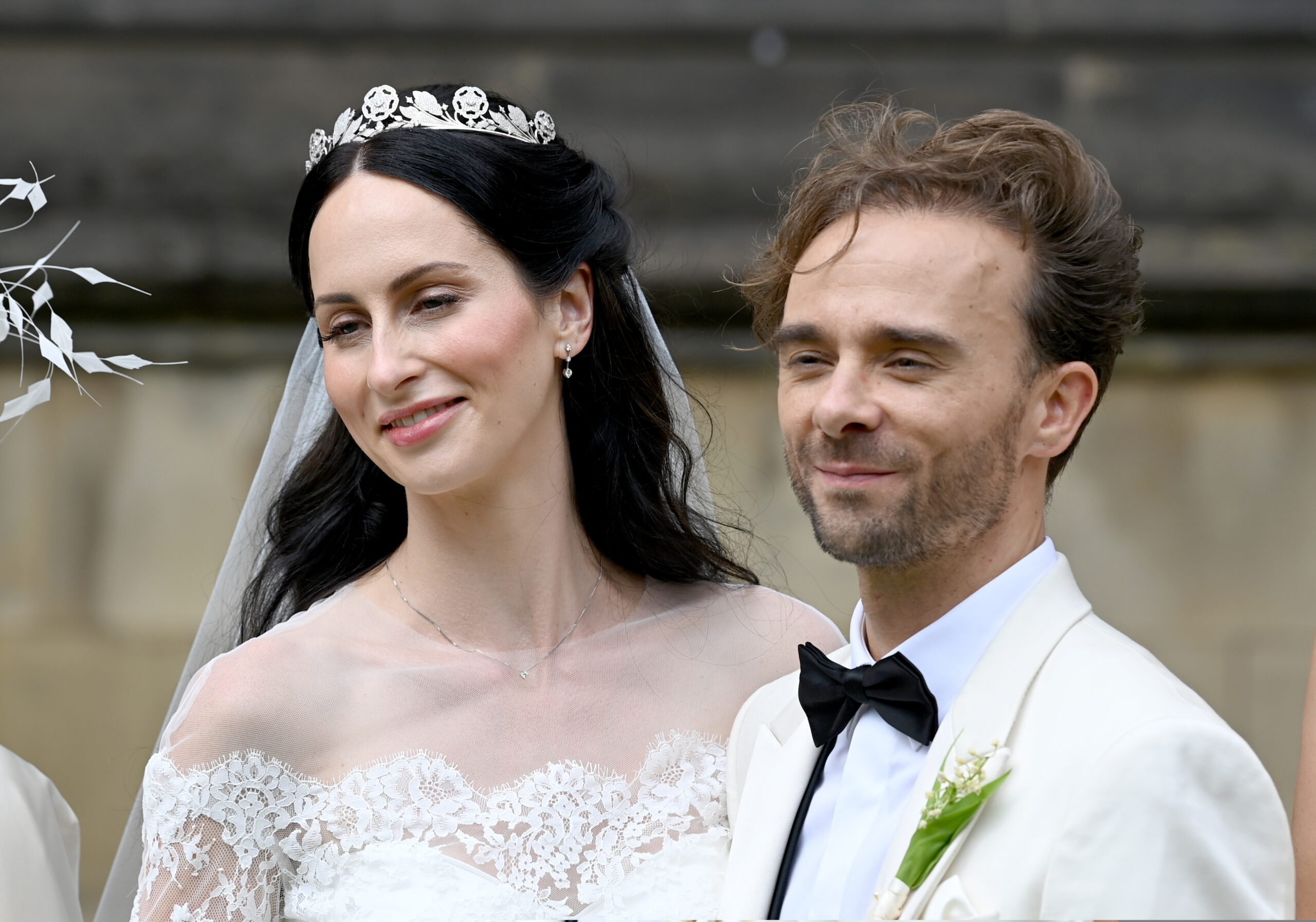 Jack P Shepherd and wife Hanni at their wedding