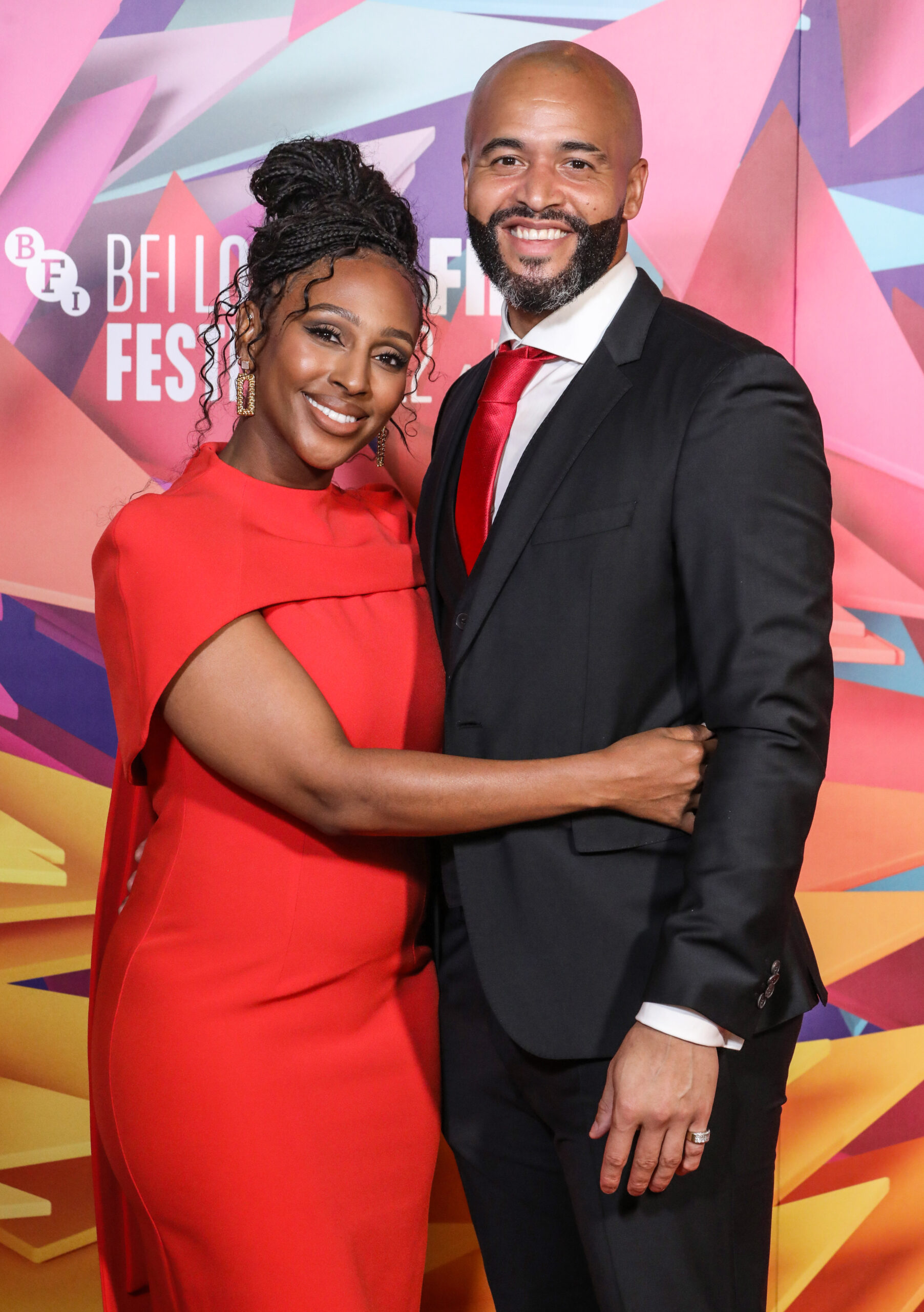 Alexandra Burke and Darren Randolph on the red carpet