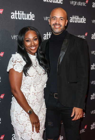 Alexandra Burke and Darren Randolph on the red carpet