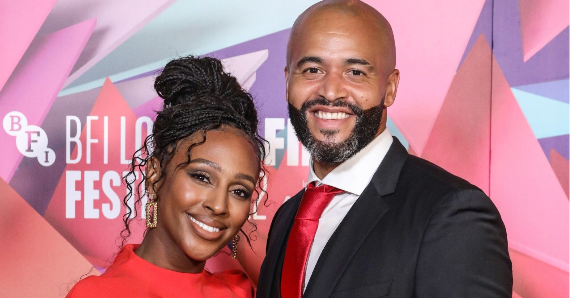 Alexandra Burke and Darren Randolph on the red carpet