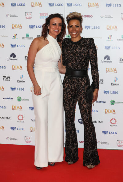 Dame Kelly Holmes and Louise Cullen on the red carpet