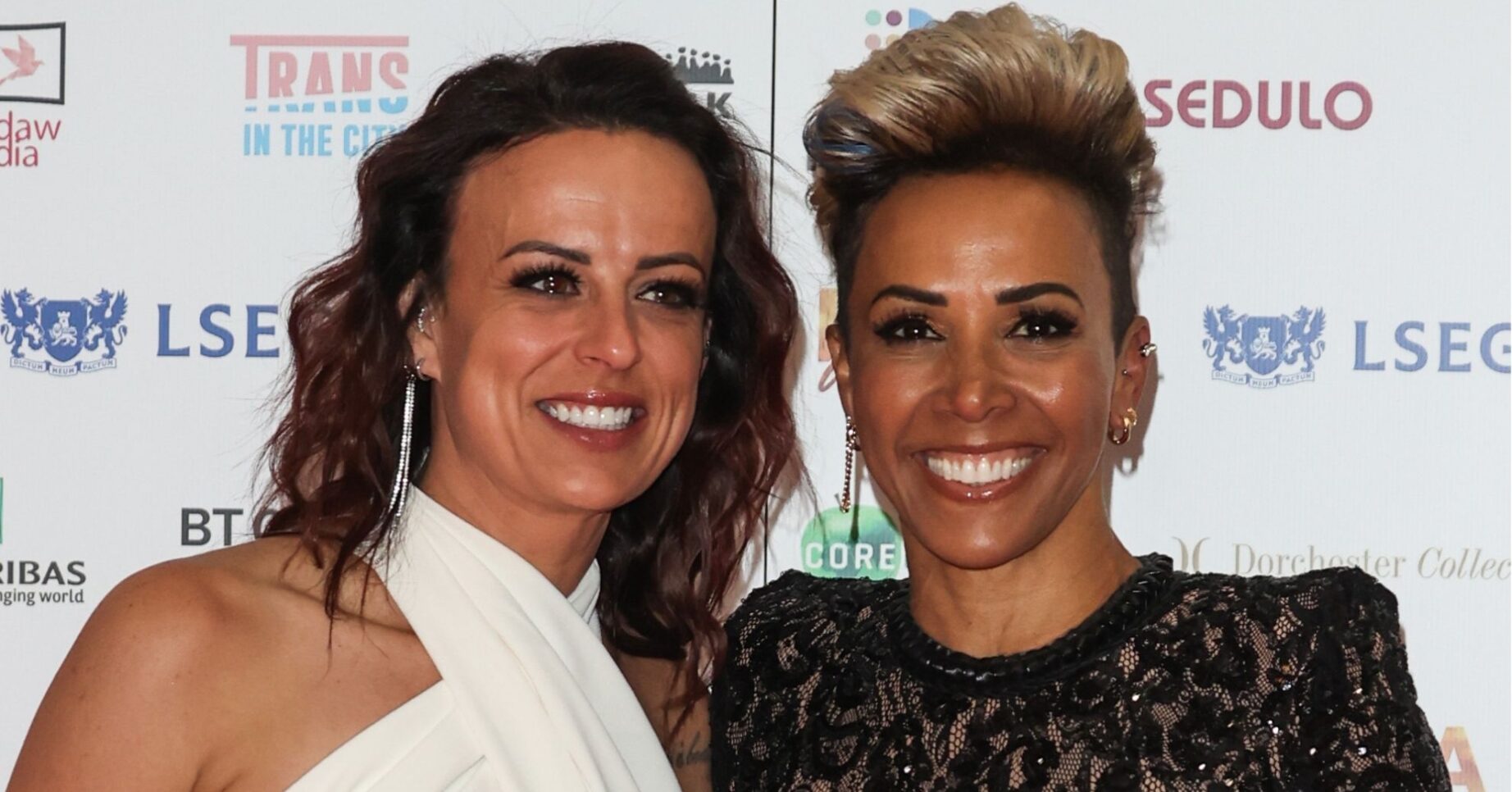 Dame Kelly Holmes and Louise Cullen on the red carpet