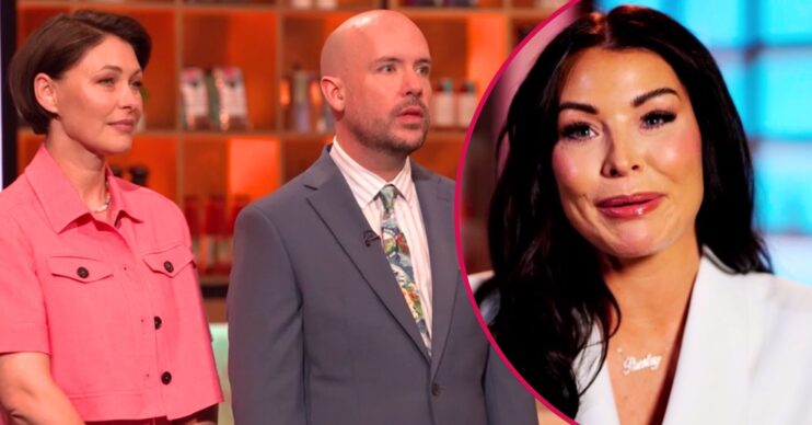 Emma Willis and Tom Allen look concerned, Jess Wright smiles