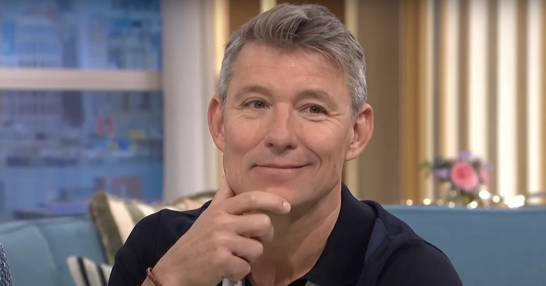 Ben Shephard with his hand on his chin on This Morning