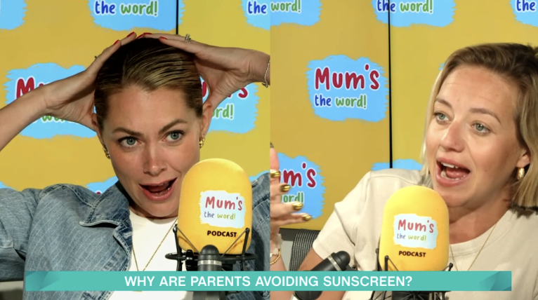 Georgia Jones and Kelsey Parker on their podcast