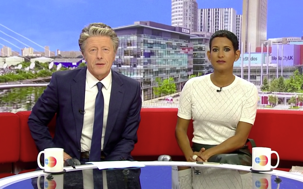 Charlie Stayt and Naga Munchetty on BBC Breakfast