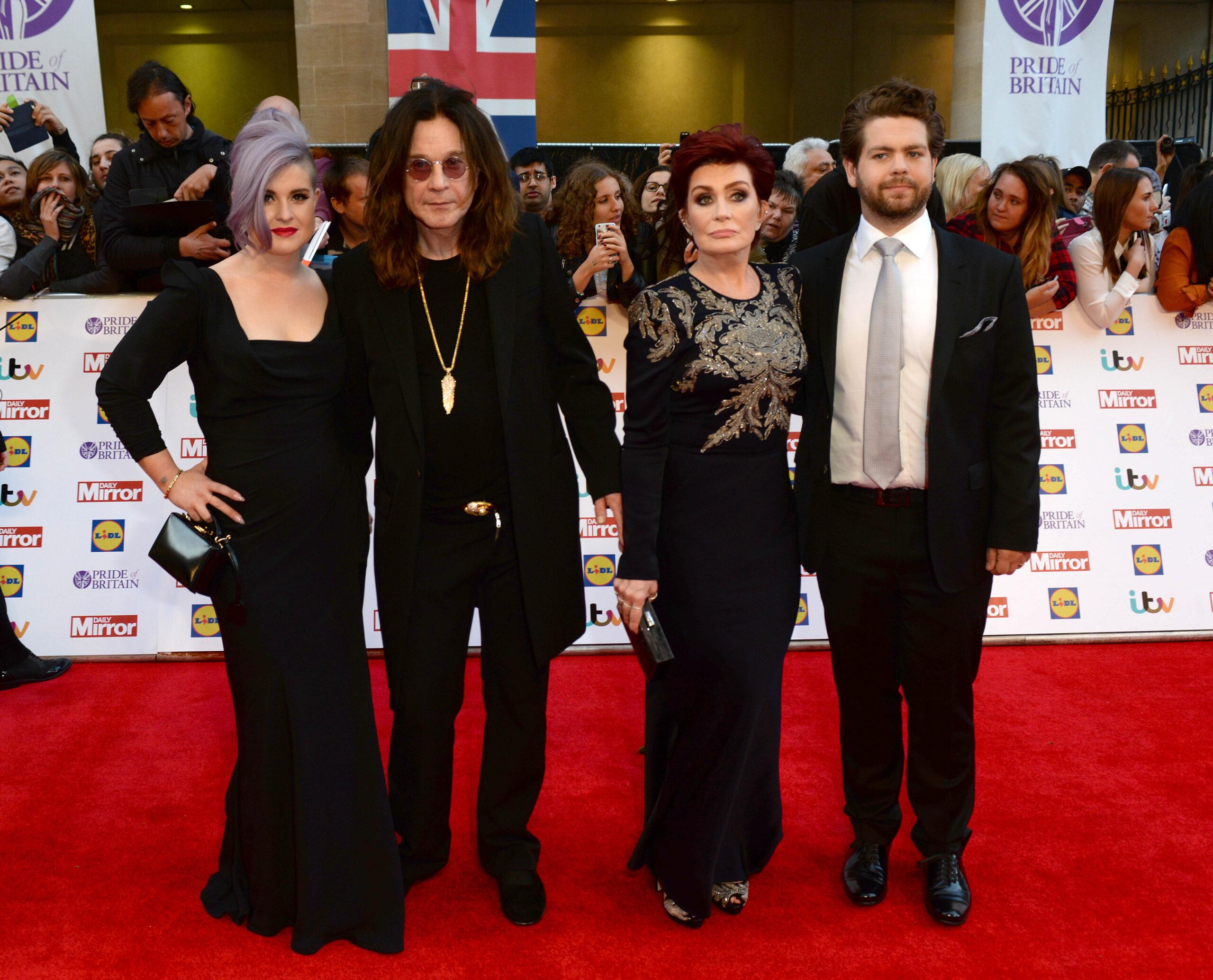 Osbourne family at the Pride of Britain Awards in 2015
