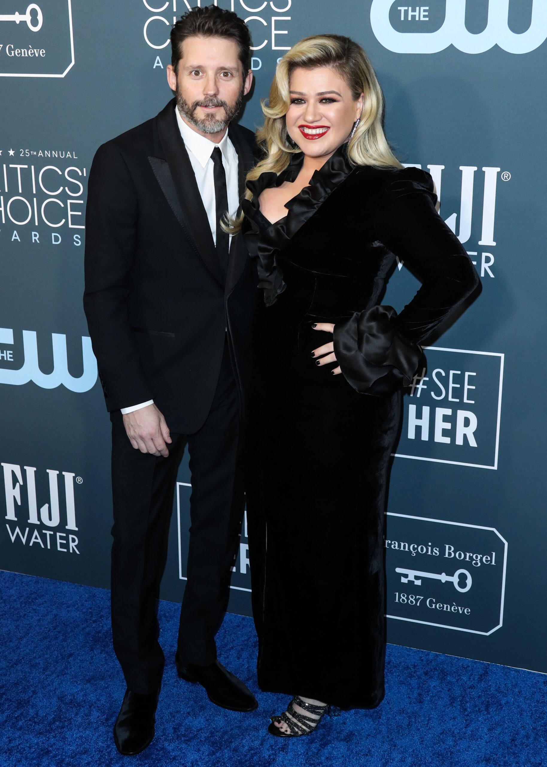 Kelly Clarkson and Brandon Brandstock on the red carpet
