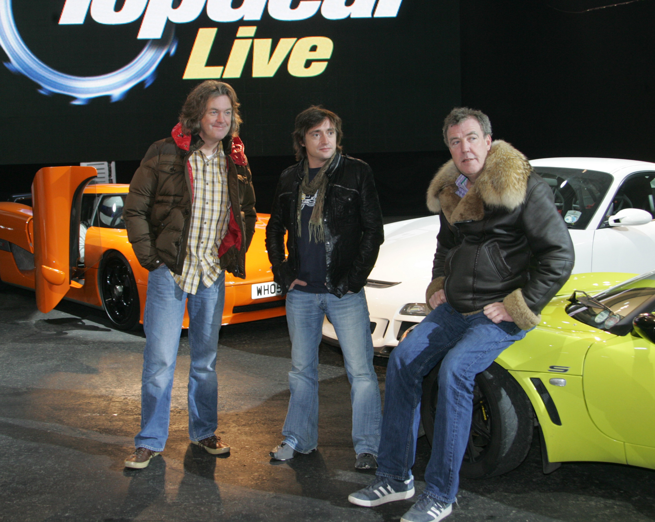 James May, Richard Hammond, and Jeremy Clarkson at Top Gear Live