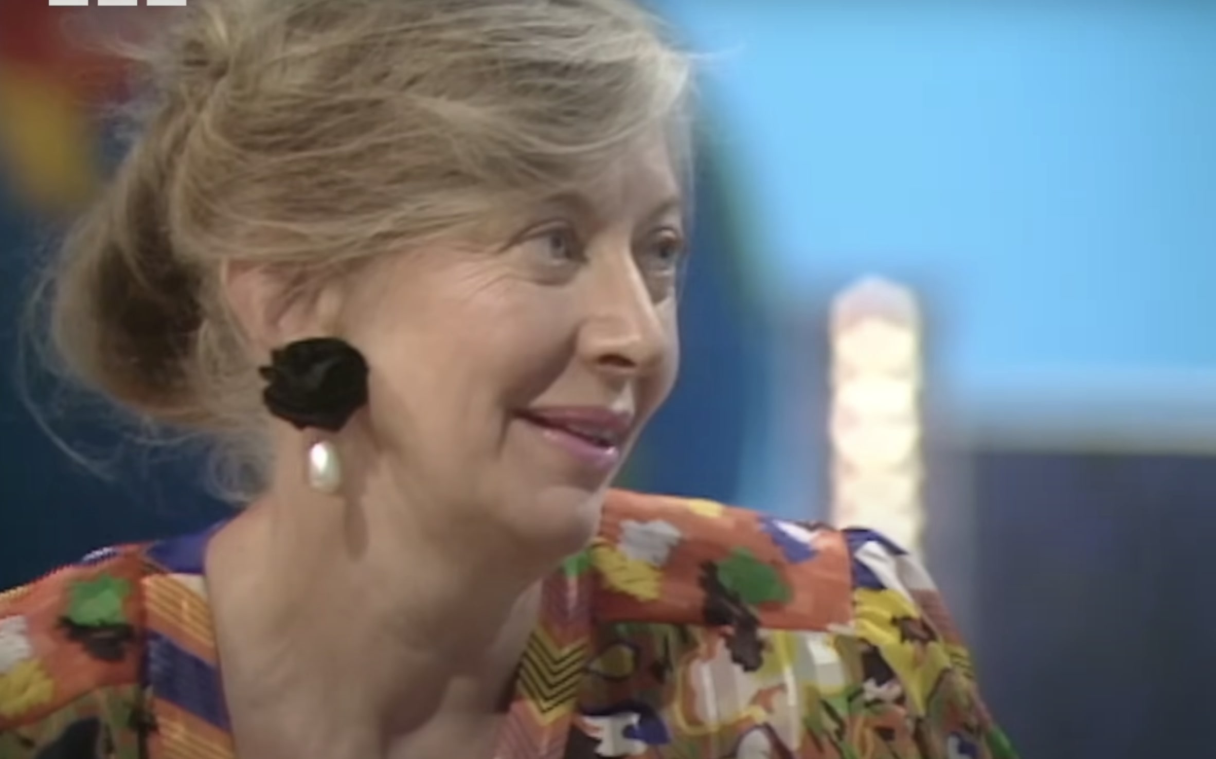 Biddy Baxter during her final episode of Blue Peter