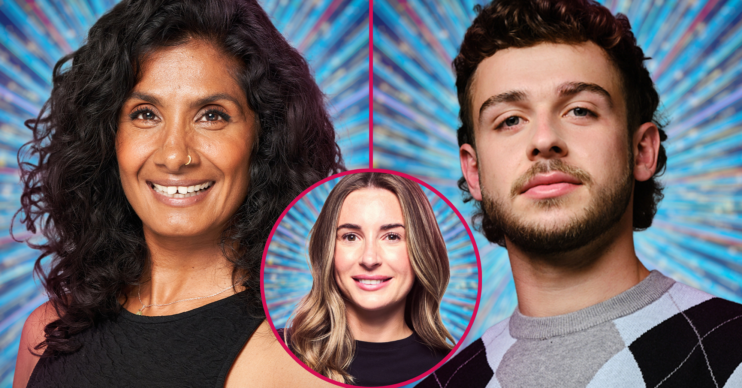 Three Strictly stars smiling in their press shots
