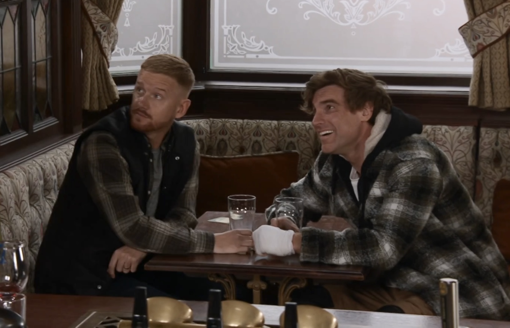 Coronation Street's Theo and Gary together in the Rovers