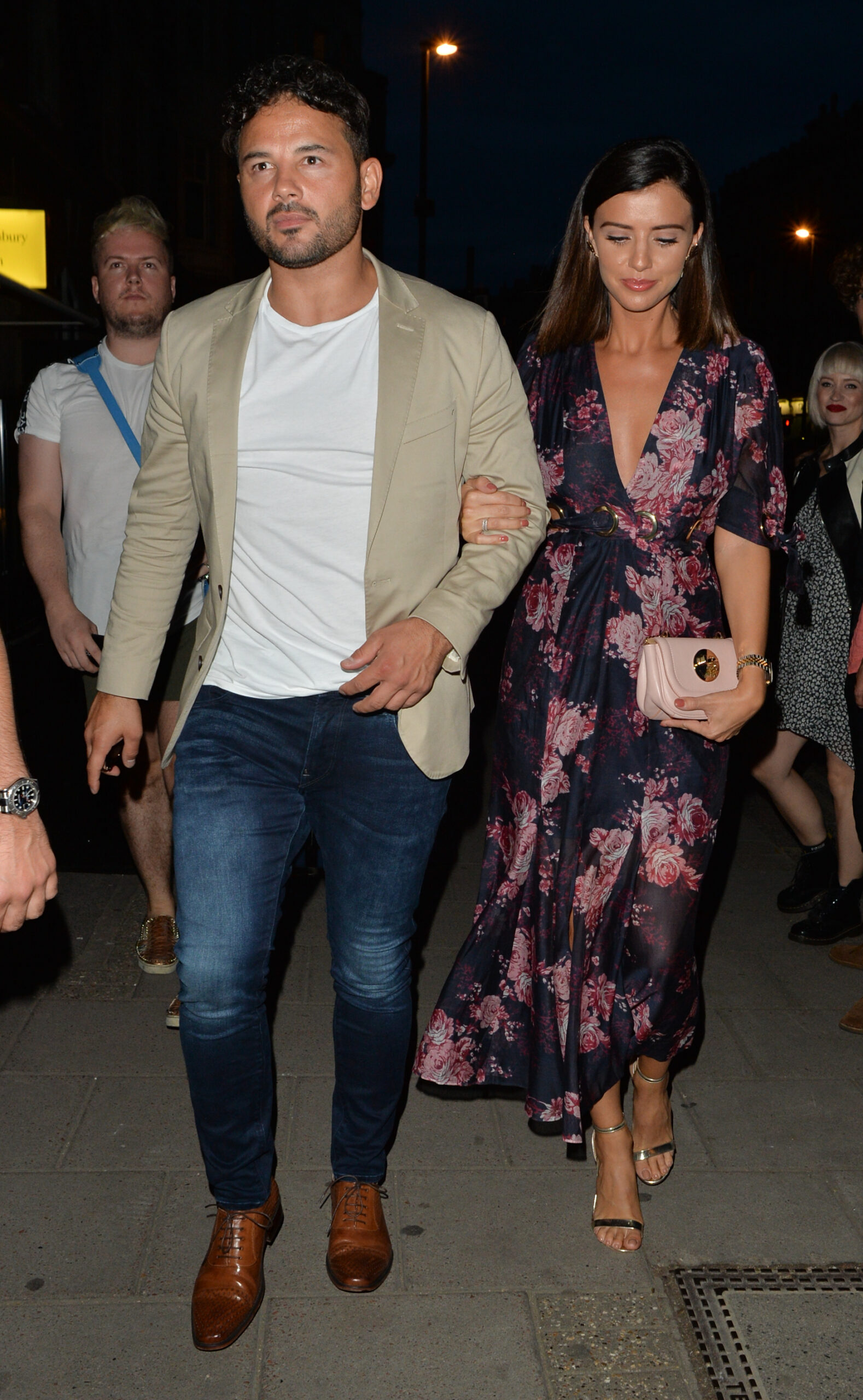 Ryan Thomas and Lucy Meck out holding hands