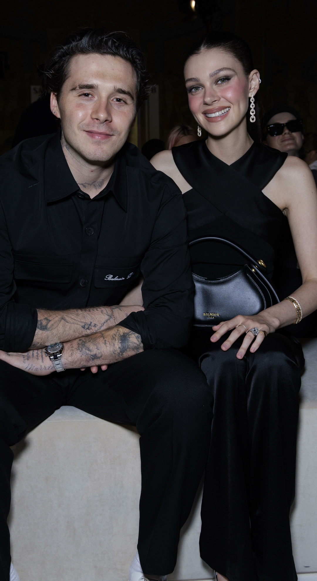 Brooklyn Beckham and Nicola Peltz at Paris Fashion Week