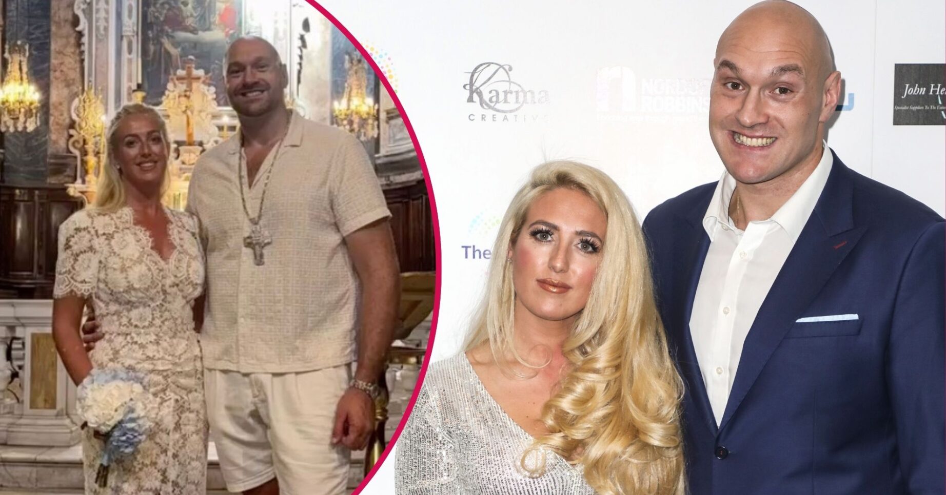 Tyson and Paris Fury at their wedding / on the red carpet