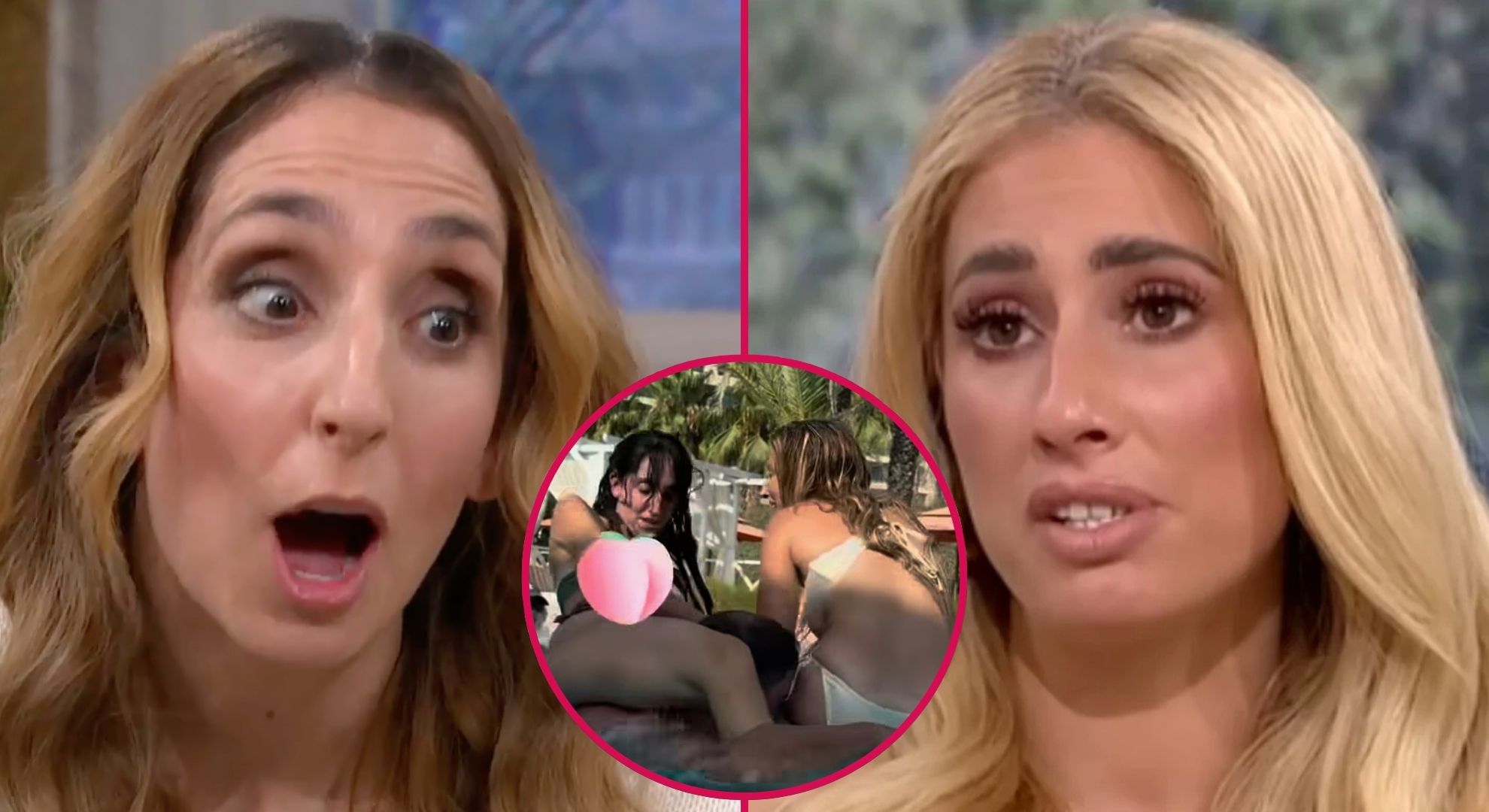 Stacey Solomon s Sister Suffers Nip slip As She Wrestles Famous Sibling 