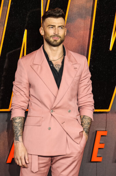 Jake Quickenden in a pink jacket