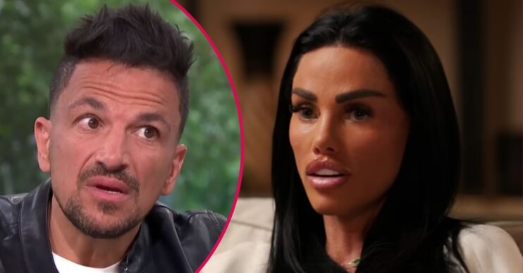 Peter and Katie Price looking serious