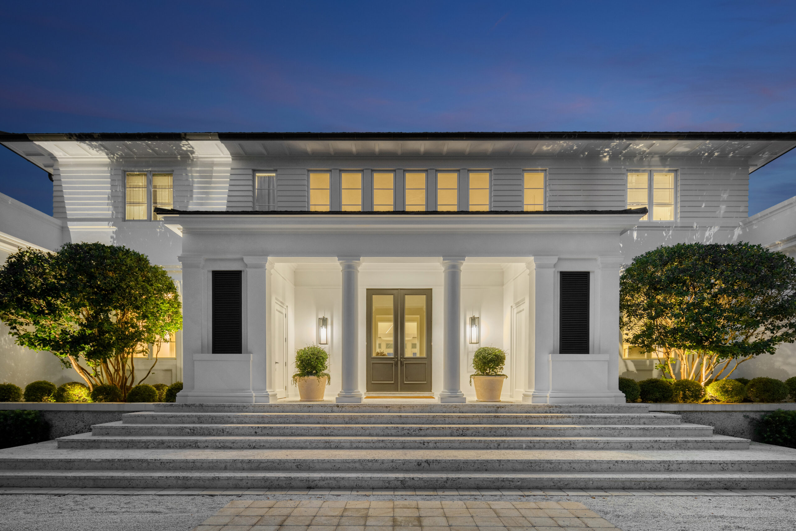 The exterior of Robbie Williams' mansion.