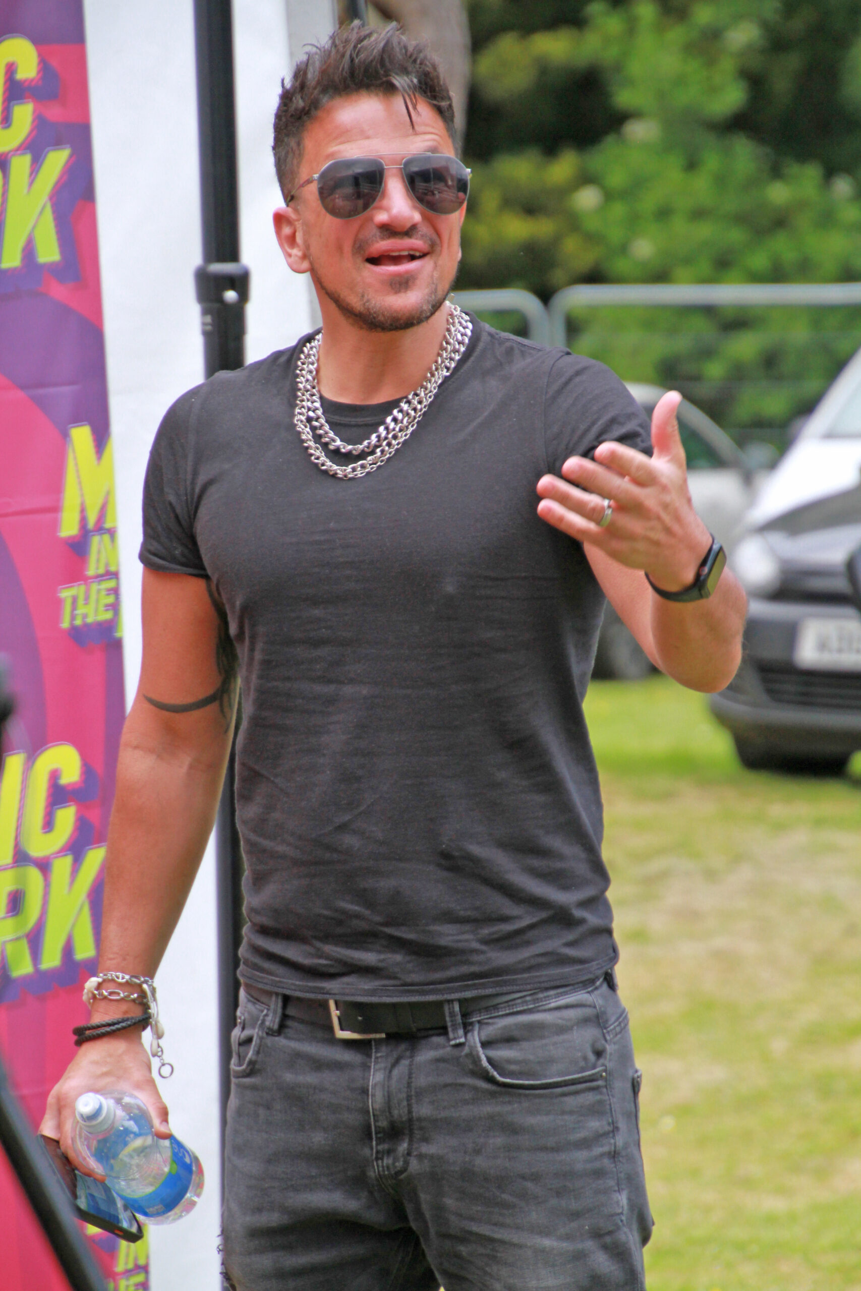 Peter Andre looking in front
