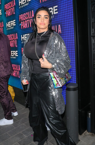 Katie Price looking in front