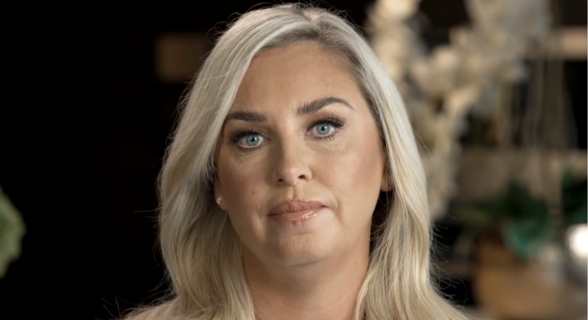 Josie Gibson looking to camera straight faced