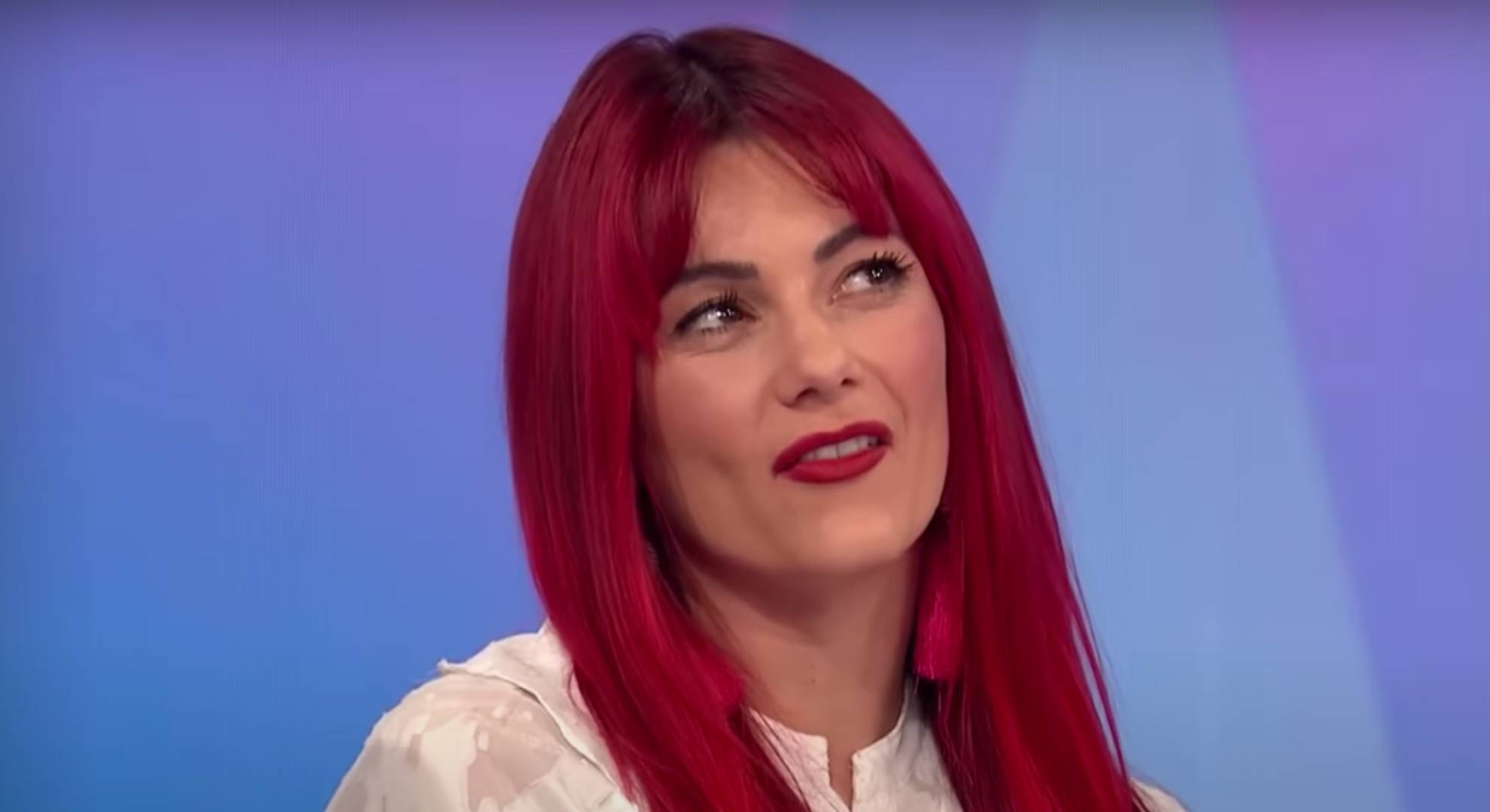 Dianne Buswell looks upwards