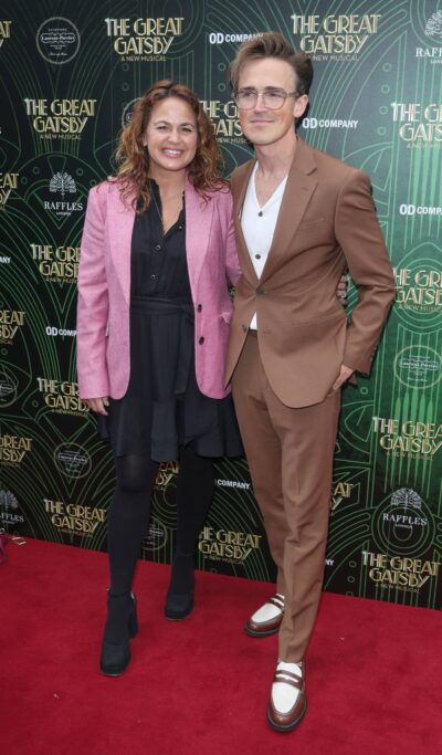 Tom Fletcher poses with wife Giovanna Fletcher