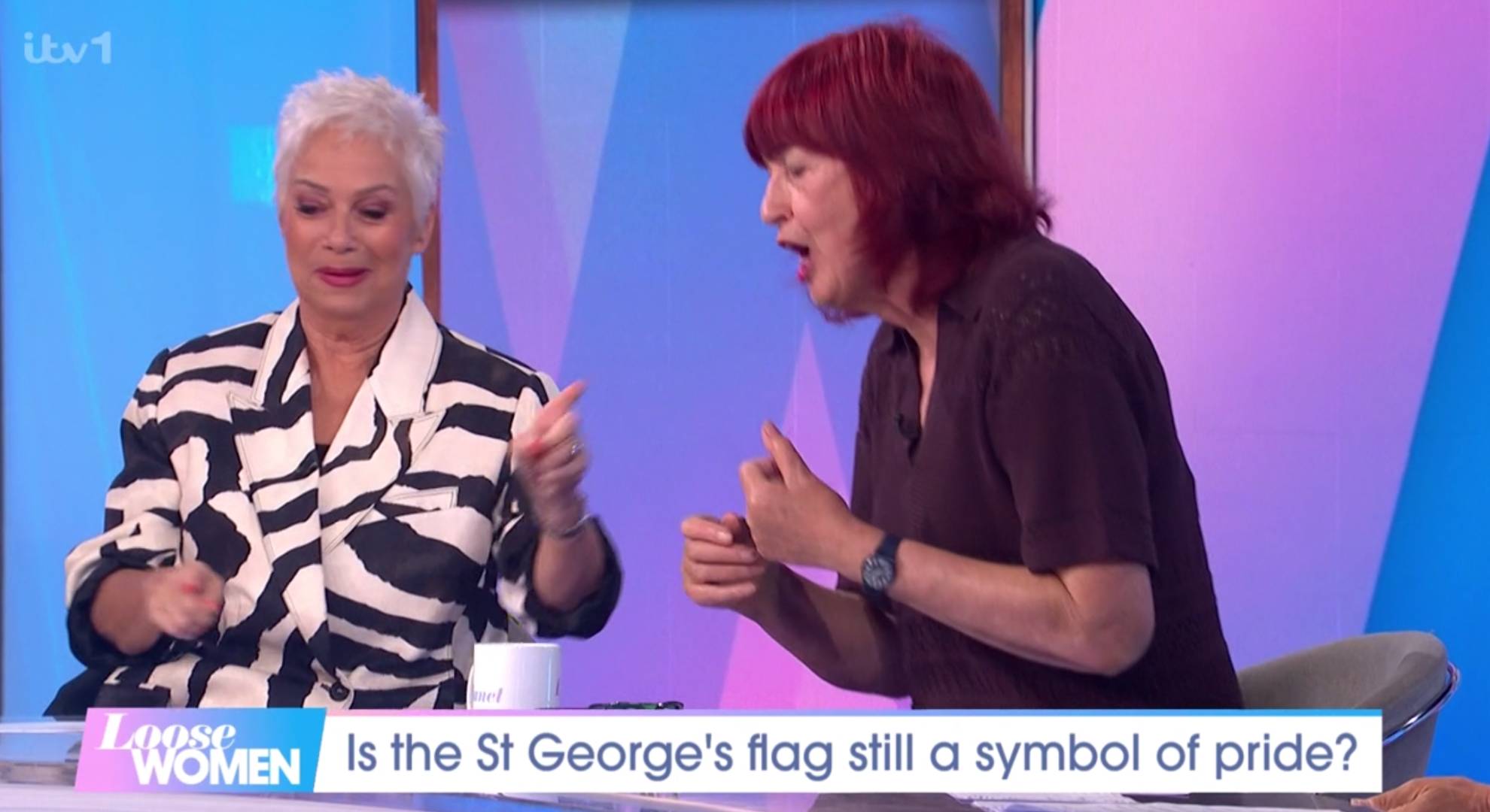 Denise Welch and Janet Street Porter debate vigorously