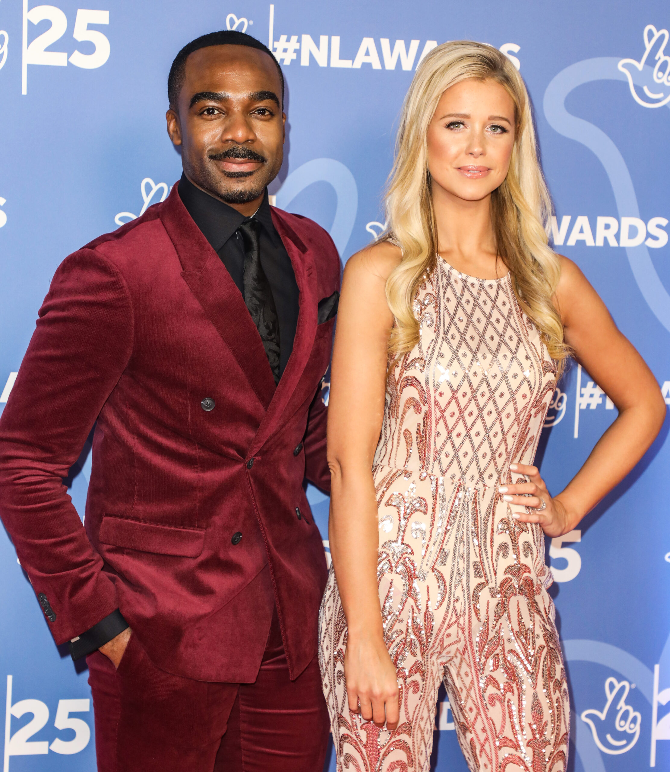 Ore Oduba and wife Portia on the red carpet
