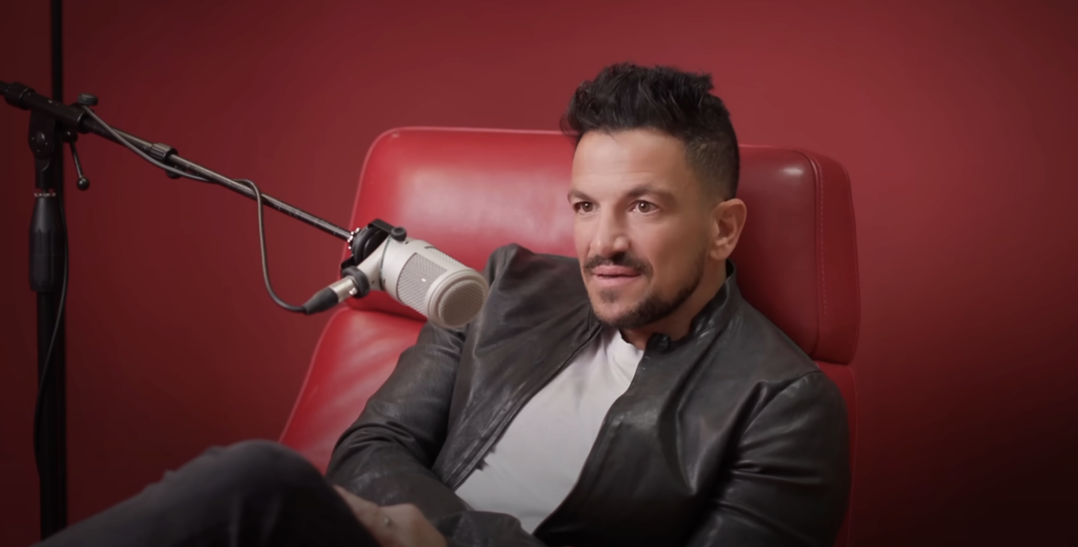 Peter Andre on a podcast 