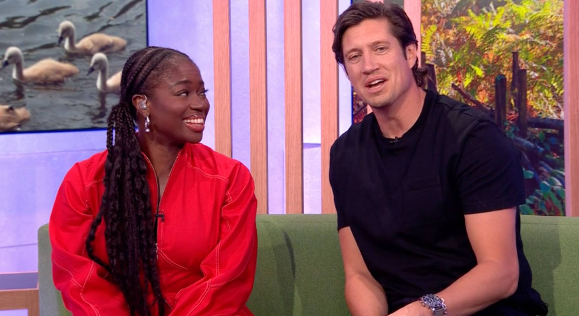 Clara Amfo and Vernon Kay hosting The One Show