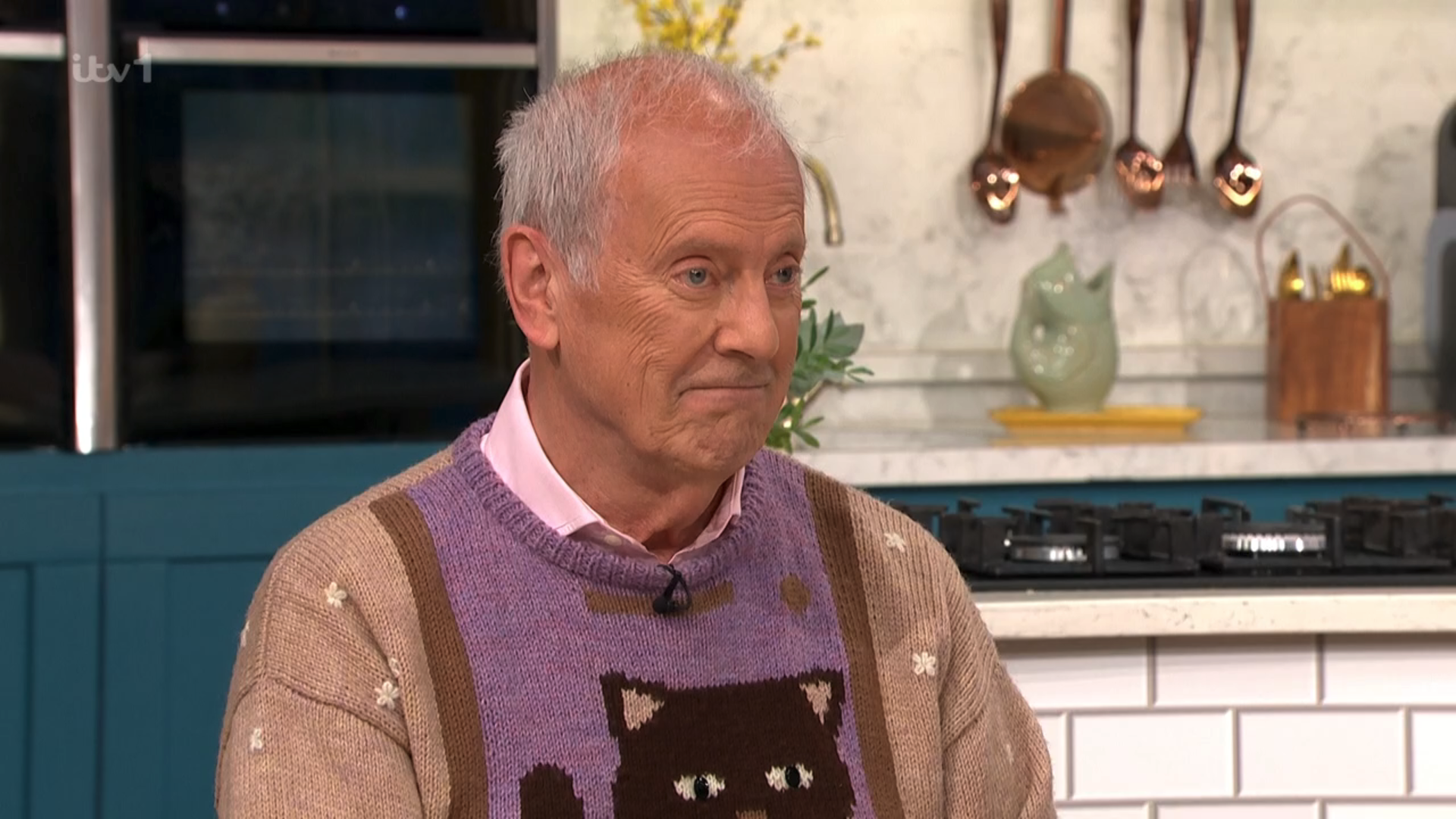 Gyles Brandreth looking sad on This Morning