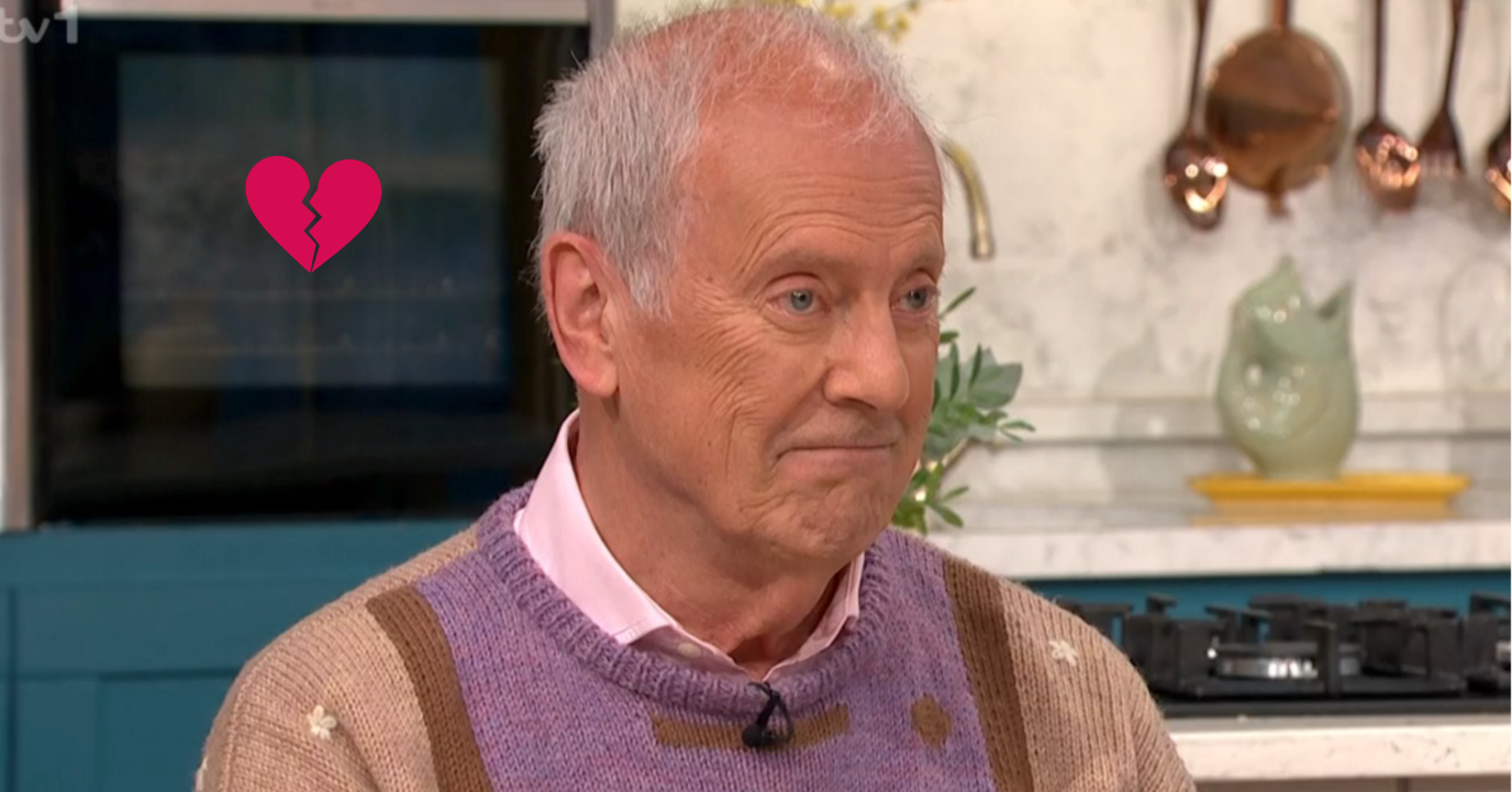 Gyles Brandreth looking sad on This Morning