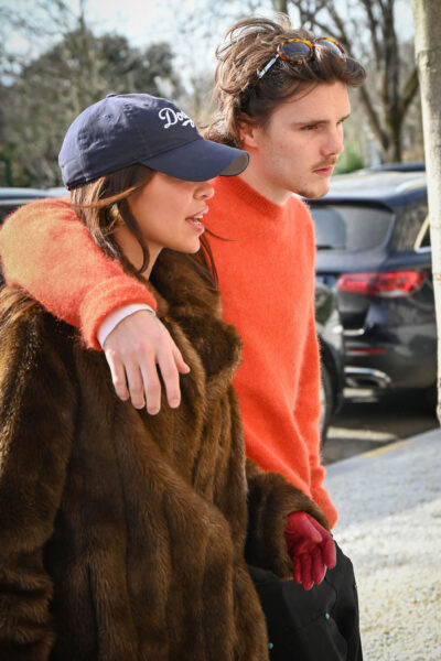 Cruz Beckham with his arm around girlfriend, Jackie Apostel.