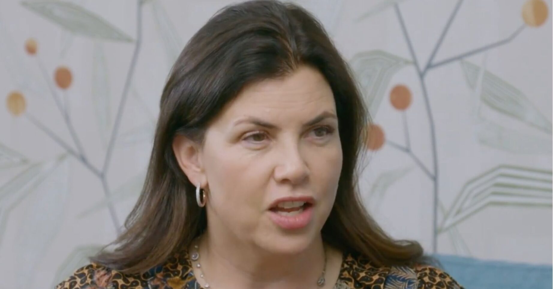 Kirstie looking serious