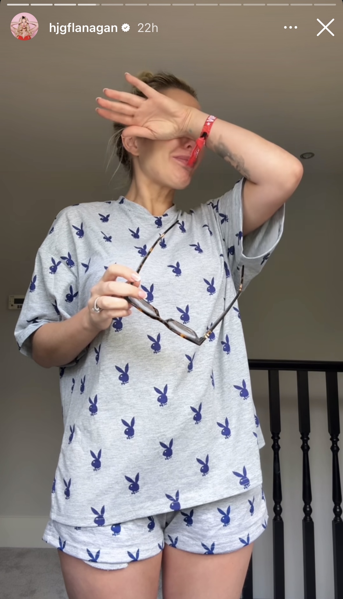 Helen Flanagan crying on Instagram