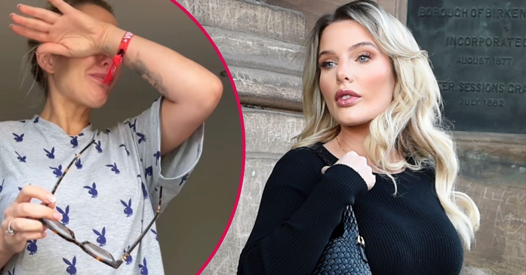 Helen Flanagan crying / Helen Flanagan looking over her shoulder