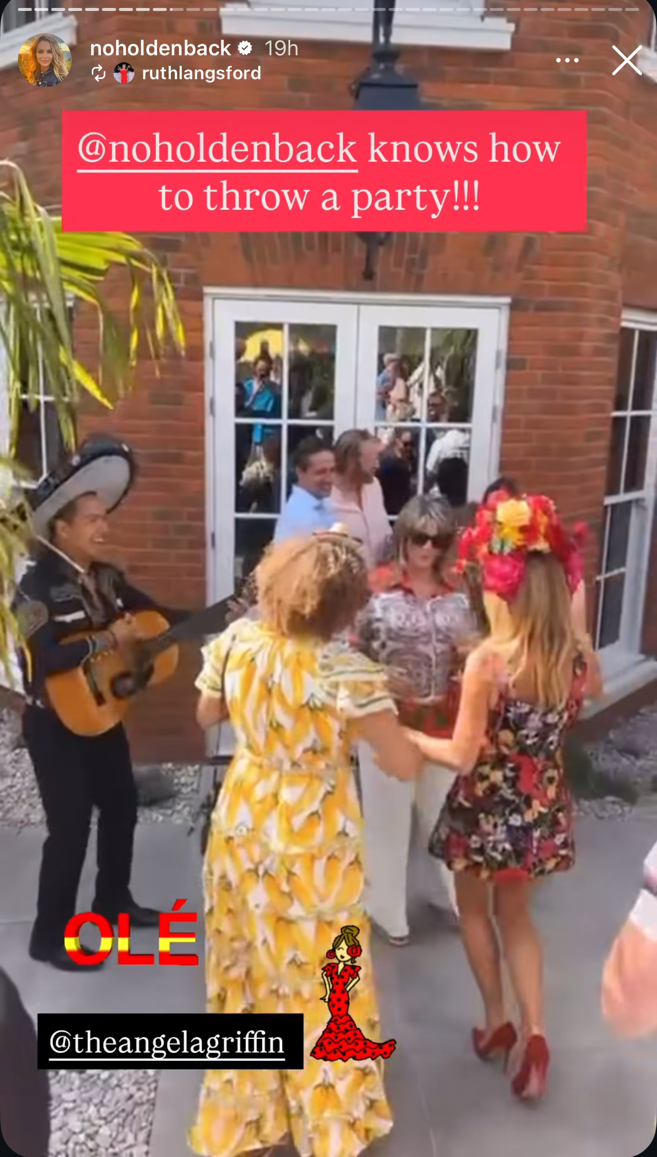 Amanda dancing with the band