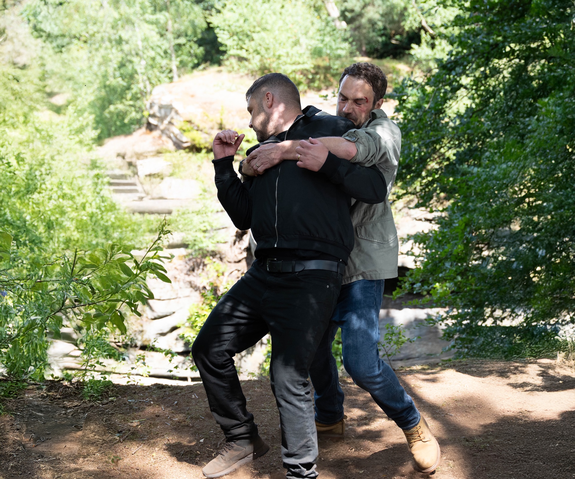 John pulling Aaron over gorge