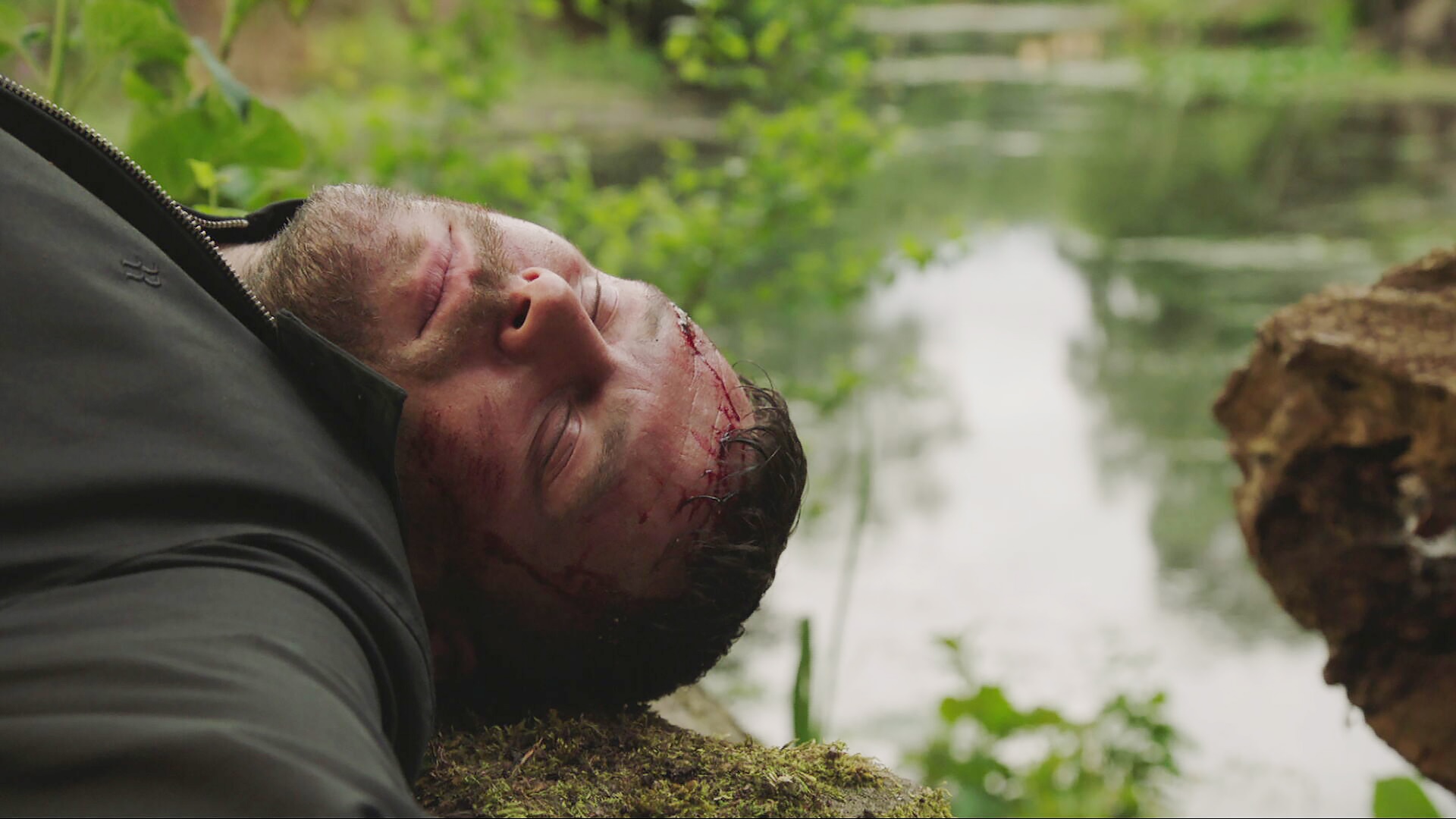 Aaron lying lifeless