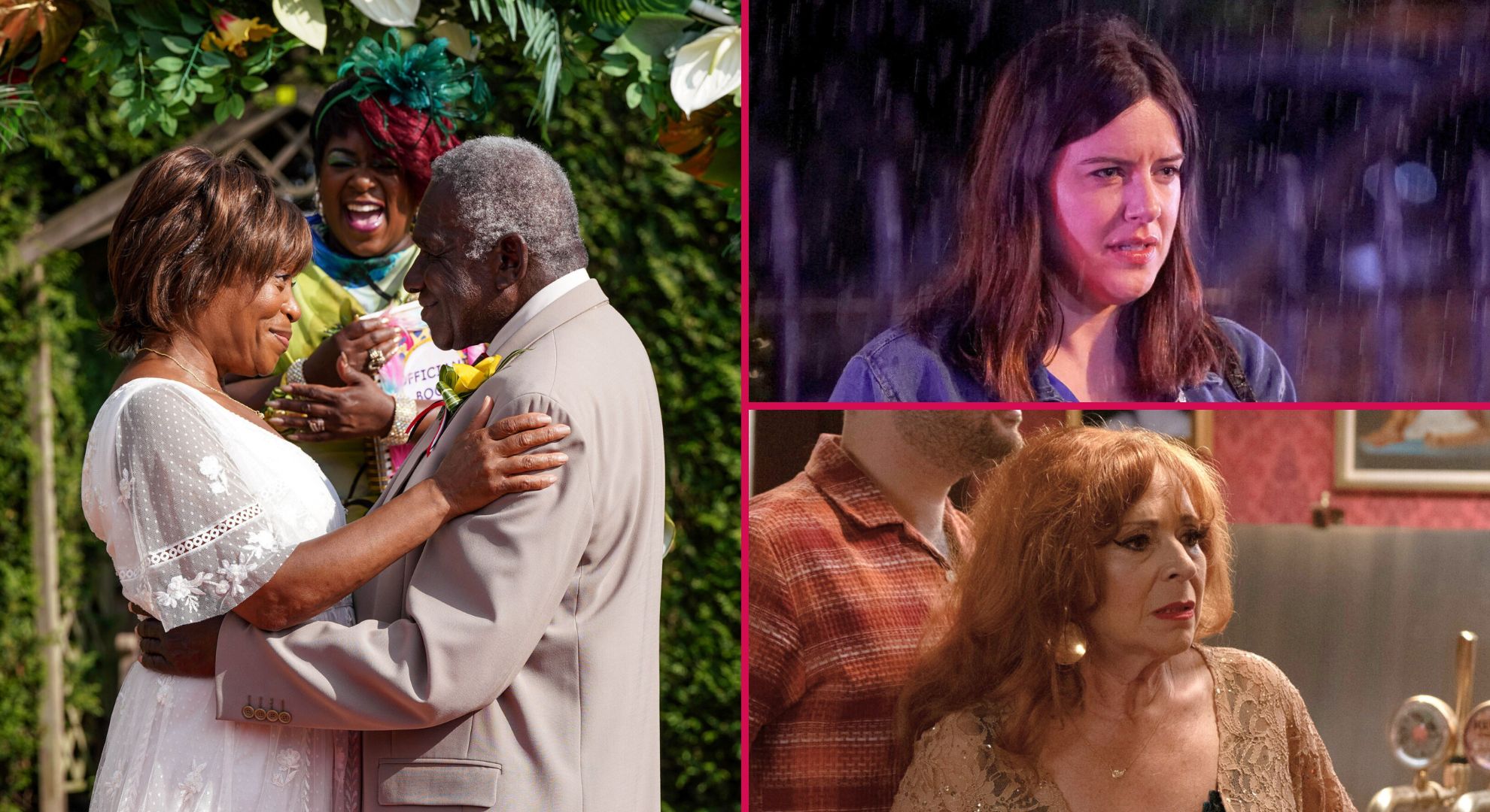 EastEnders spoilers next week: Gunshot chaos at Patrick and Yolande’s wedding as Zoe Slater makes shock return