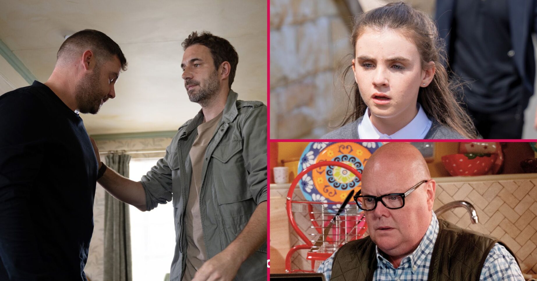 Emmerdale spoilers: Aaron and John, April and Paddy (Credit: ITV/Comp Emmerdale Insider)