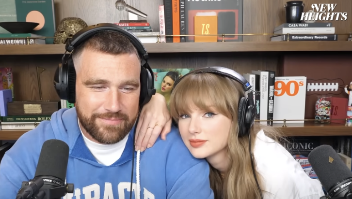 Travis Kelce and Taylor Swift on podcast