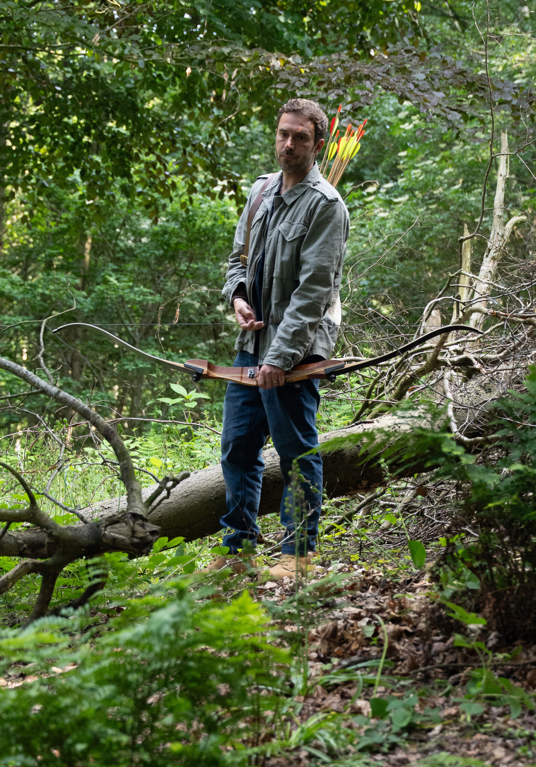 John hunted Mack with a bow and arrow (Credit: ITV)