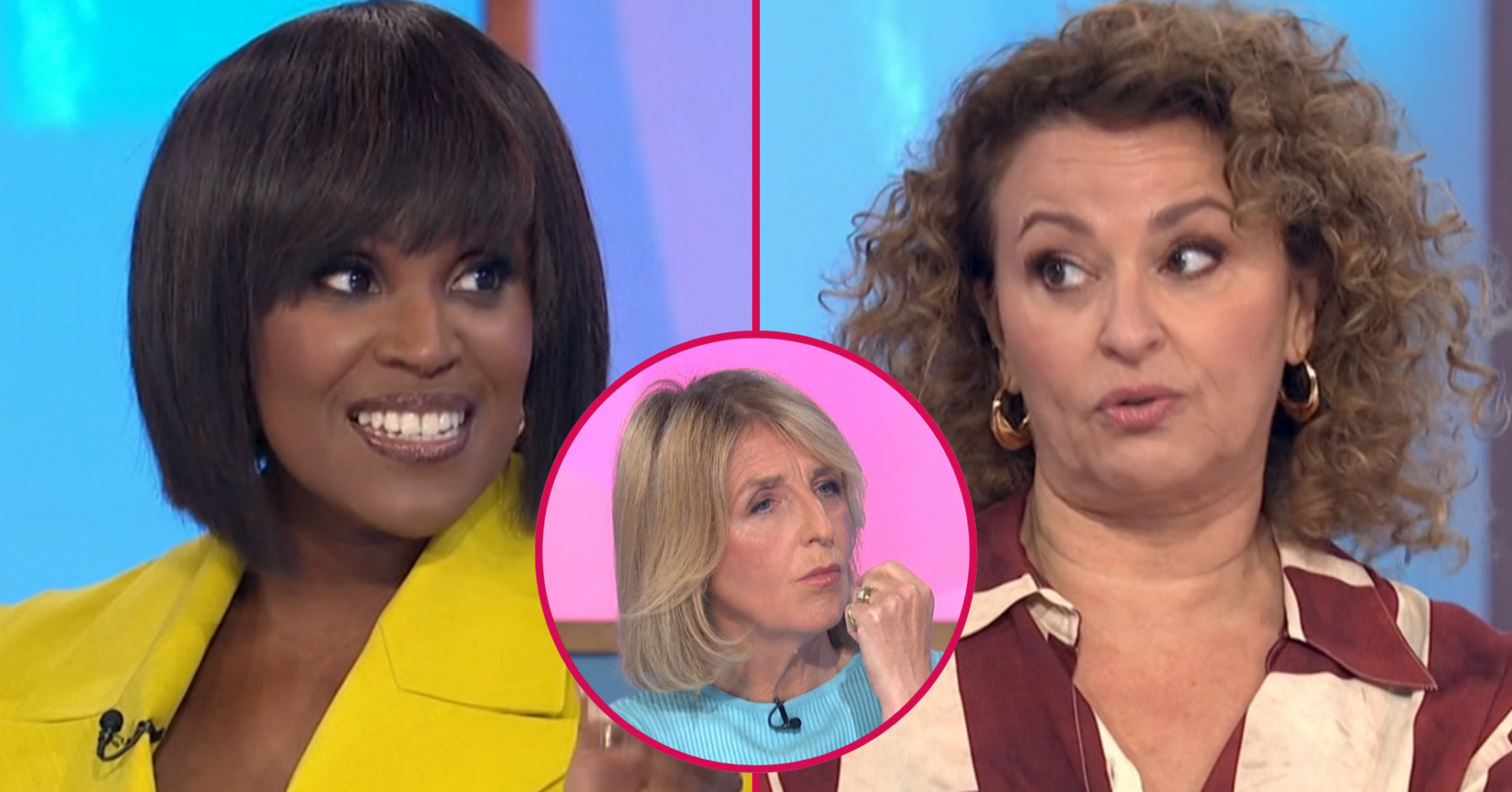 Kelle Bryan, Kaye Adams and Nadia Sawalha on Loose Women