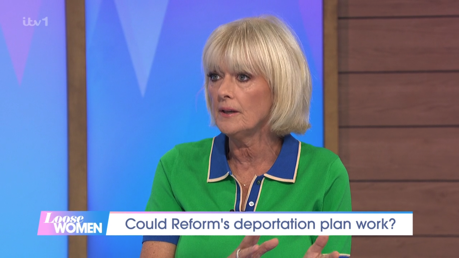 Jane Moore speaking on Loose Women