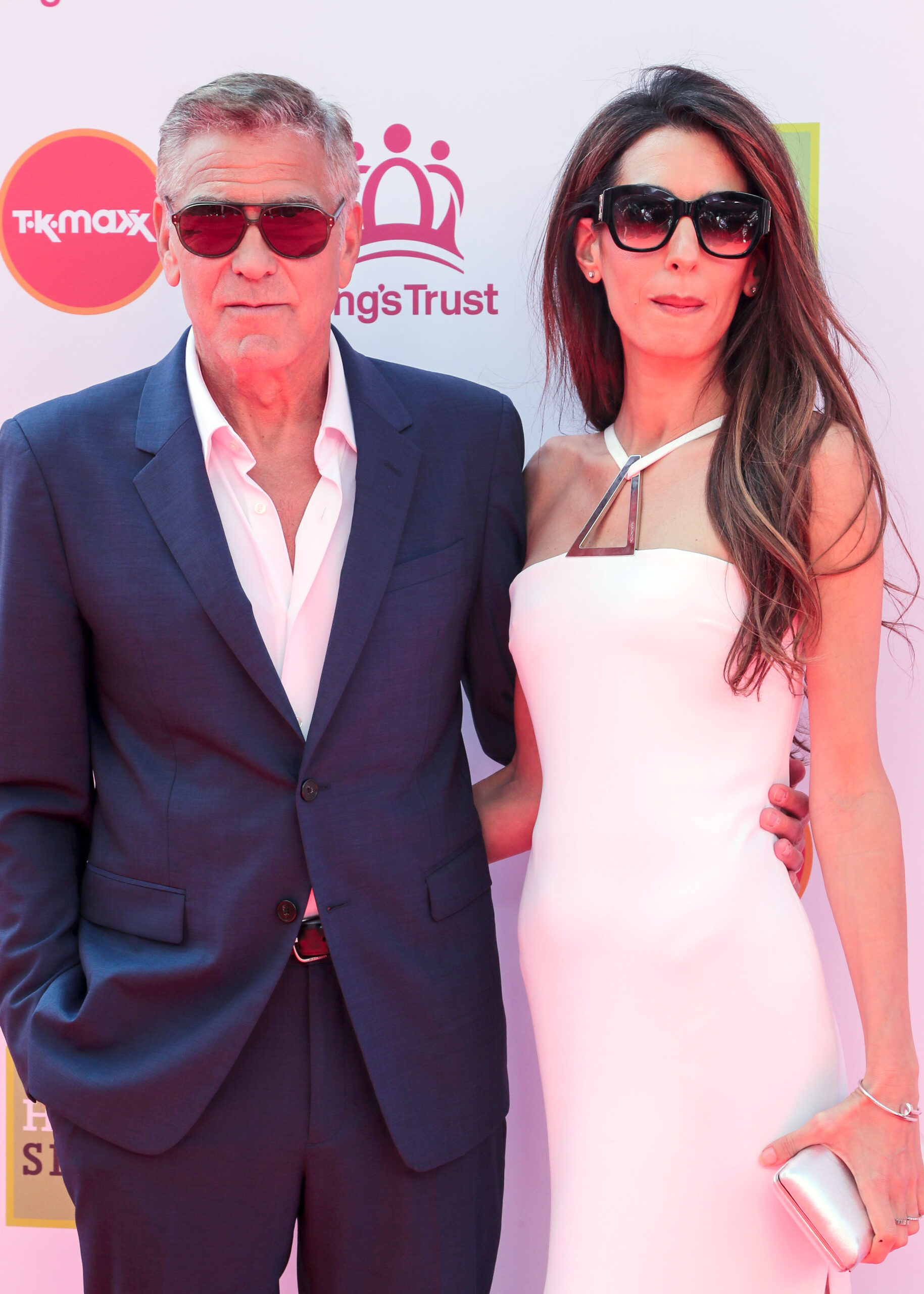 George and Amal Clooney on the red carpet