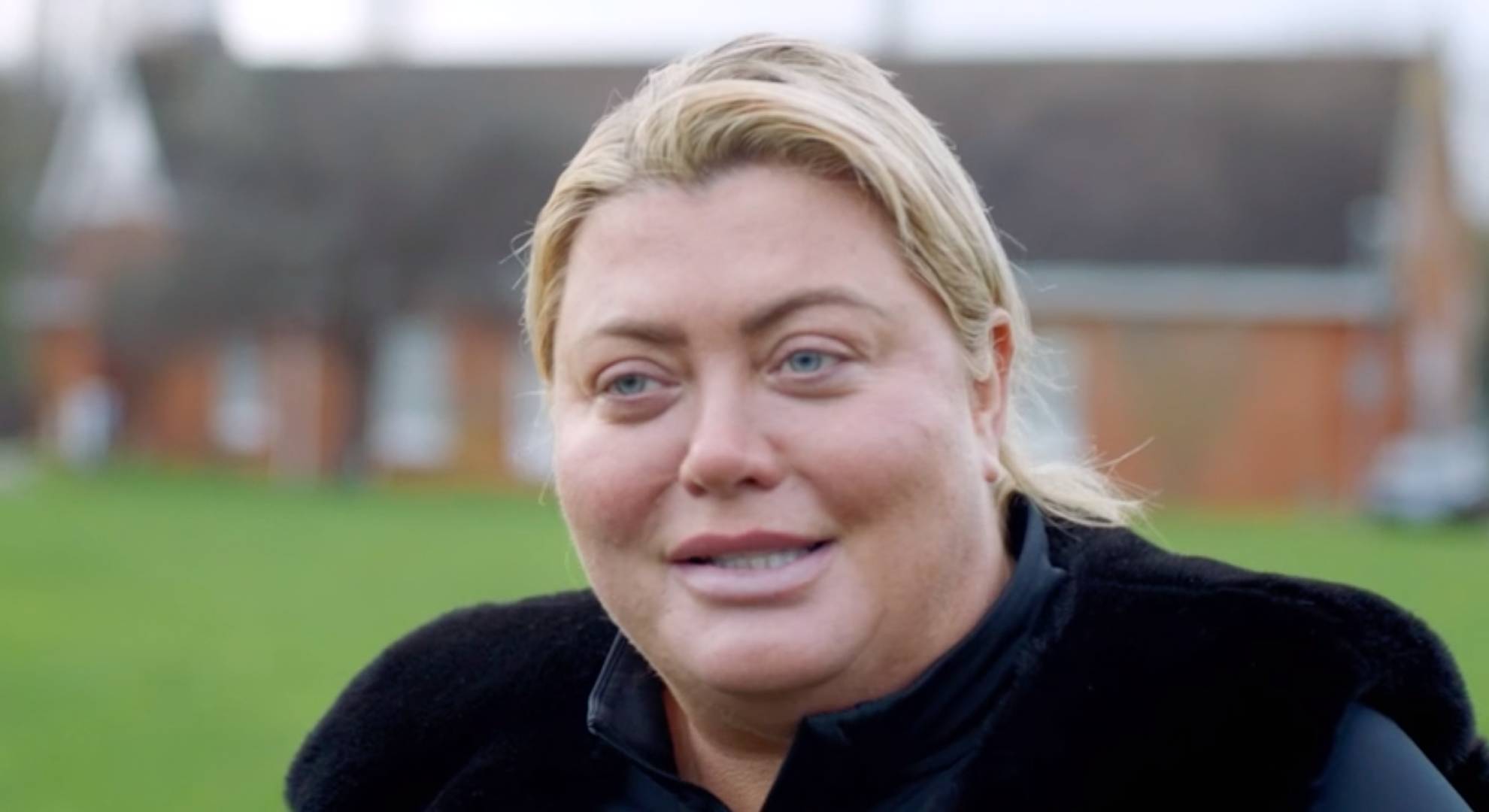 Gemma Collins speaking to camera